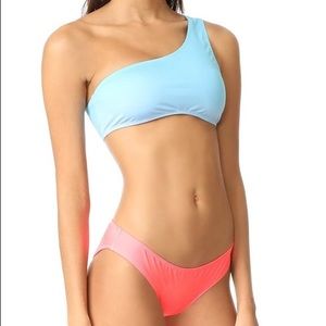 SOLID & STRIPED One Shoulder Bikini Top
